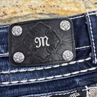 Miss Me Jeans Studs Gem Embroidered Shorts 30
