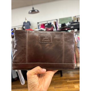 Mancini Casablanca rfid organizer wristlet bag brown leather