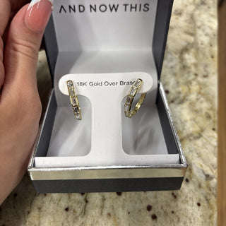 And Now This 18k Gold Over Brass Earrings