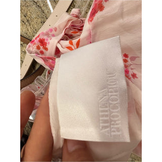 Athena procopiou silk Pink Floral Tie-Shoulder Romper size 1 /M
