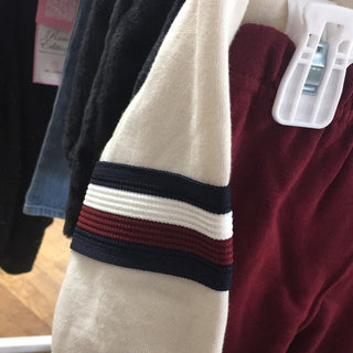 Tommy Hilfiger Cream Hoodie and Maroon Pants Set new 12 months