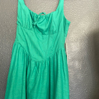 Aqua Green Midi Halter Dress