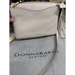 Donna Karan Glenwood Zippered Leather Small Crossbody with Tassel Detail