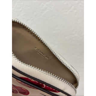 Coach Cherry Print Card Holder with zipper top