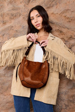 Rowan Paneled Hobo w/ Twisted Handle