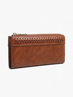 Gia Braided Detail Zip-Top Wallet