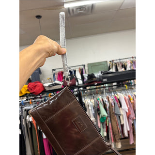 Mancini Casablanca rfid organizer wristlet bag brown leather