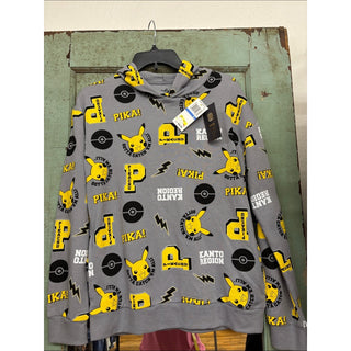 Pikachu Pokémon kids fleece hoodie long sleeve size XL