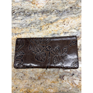 Patricia Nash prassa mushroom Bark Leaves Textured Wallet