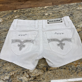 Rock Revival Jeans Crystals Embroidered Shorts 28