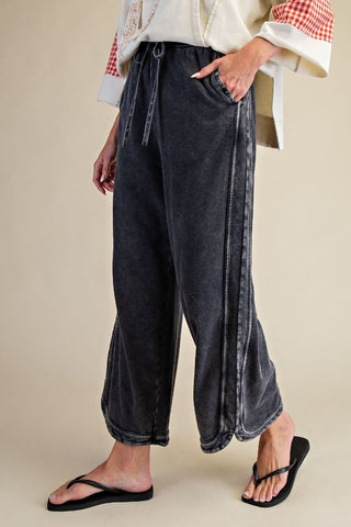 Ash Mineral Wash Terry Knit Pants