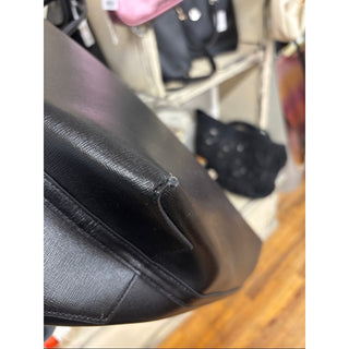 kate spade Black Leather Tote with Gold Logo