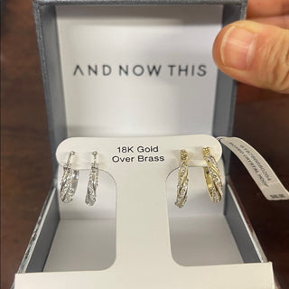 And Now This 18K Gold over brass Earring 2-piece set