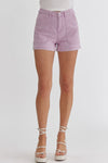 Lavender Denim Shorts