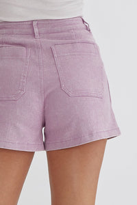 Lavender Denim Shorts