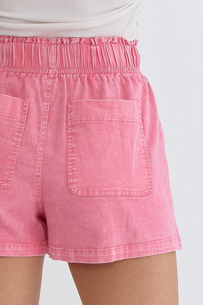 Pink High Rise Shorts