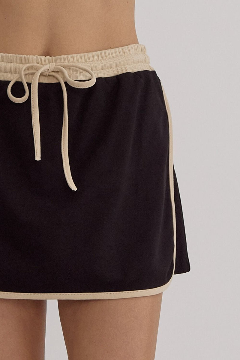 Black Soft Skort