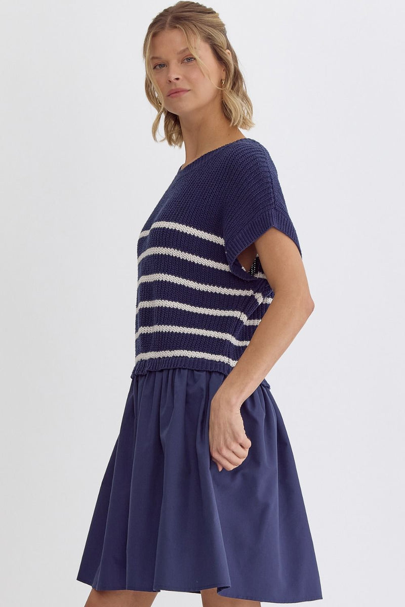 Navy Layered Dress