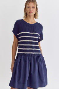 Navy Layered Dress