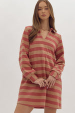 Rust Striped Dress