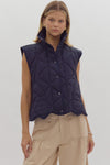 Dark Navy Quilted Vest