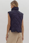 Dark Navy Quilted Vest