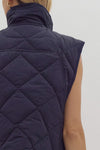 Dark Navy Quilted Vest