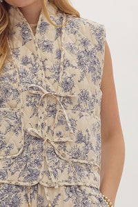 Floral Quilted Vest