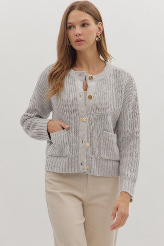 Heather Grey Cardigan