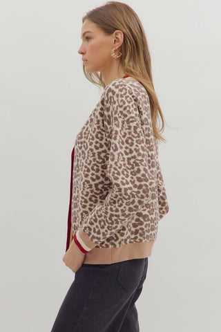 Ecru Leopard Cardigan
