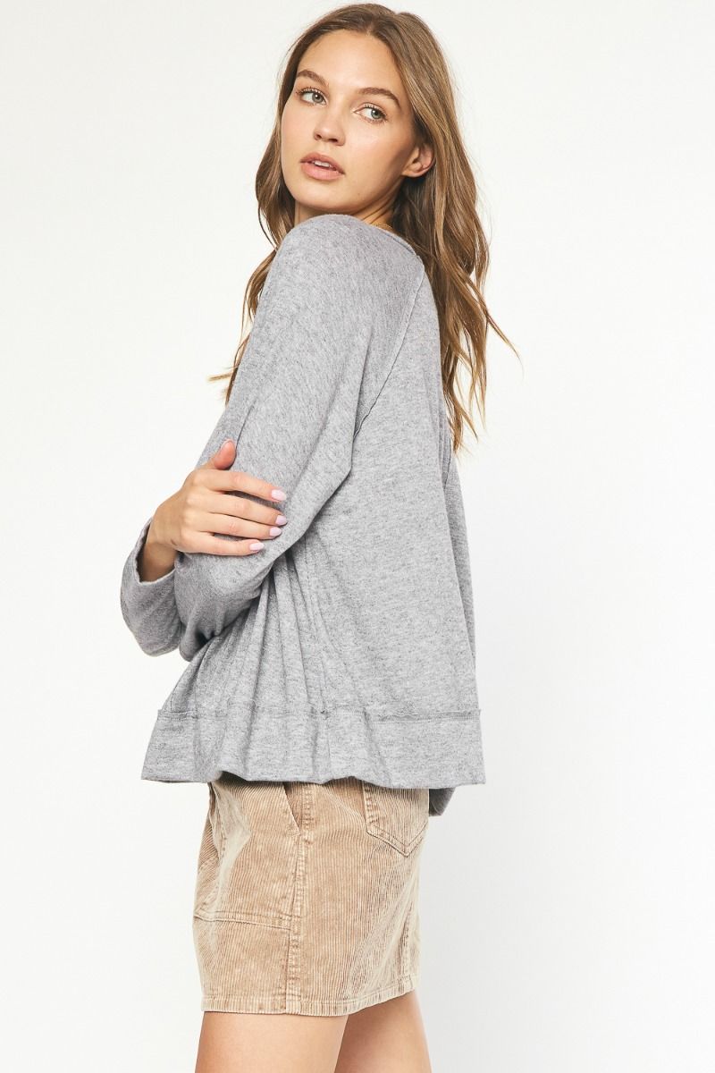 Heathered Grey Top