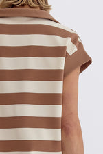 Light Mocha Striped Top