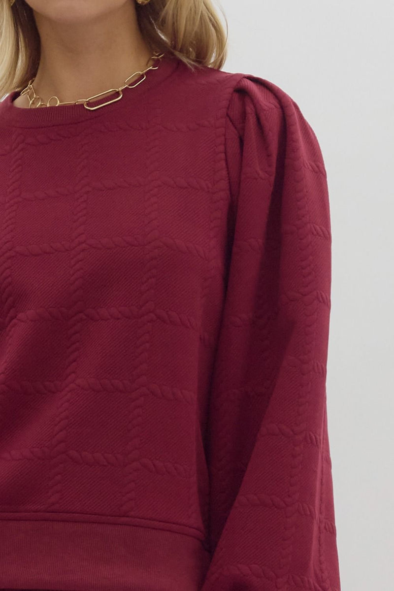 Merlot Textured Fall Top