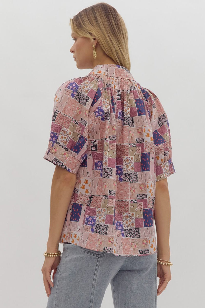 Rose Patchwork Top