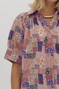 Rose Patchwork Top