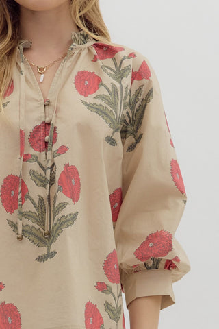 Ecru Poppy Top