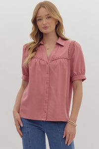 Mauve Braided Trim Top