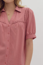 Mauve Braided Trim Top