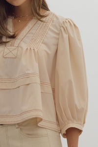 Ecru Woven Top