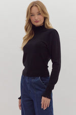 Frill Mock Neck Sweater