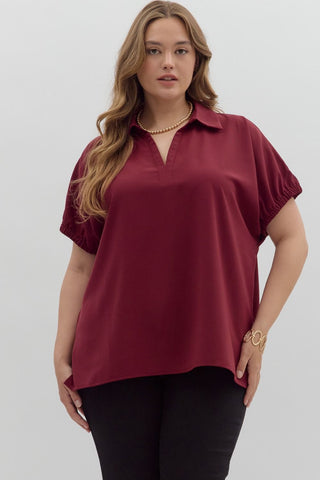 Beautiful Burgundy Plus Size Top