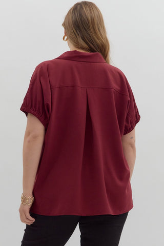 Beautiful Burgundy Plus Size Top