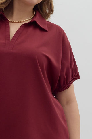 Beautiful Burgundy Plus Size Top