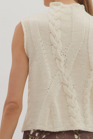Cream Cable Knit Sweater