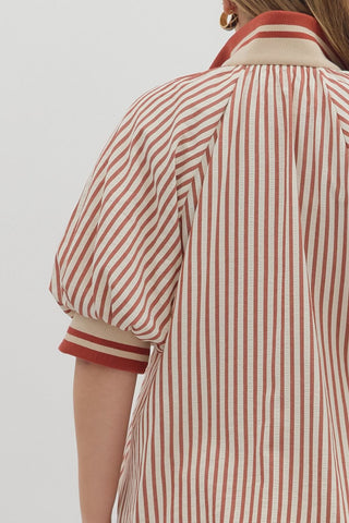 Brick Stripe Plus Top