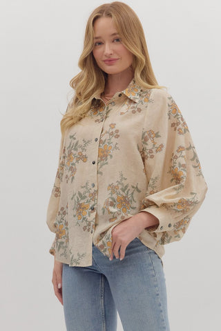 Ecru Floral Top