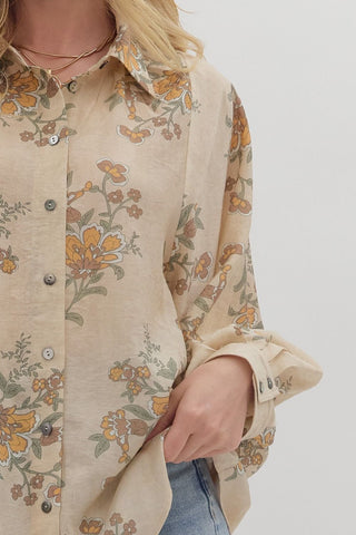 Ecru Floral Top