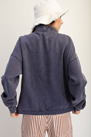 Blueberry Thermal Mix Pullover