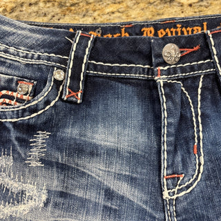 Rock Revival Jeans Crystals Embroidered Shorts 29
