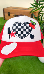 Checkerboard Cherry Patch Trucker Hat